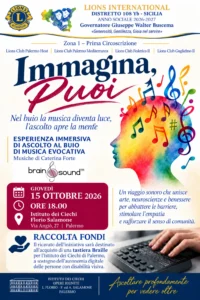 Locandina Immagina, Puoi: esperienza di ascolto al buio il 15 ottobre 2026 a Palermo